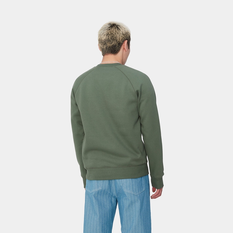 Green Men Carhartt Chase Sweatshirt | MCB-657930