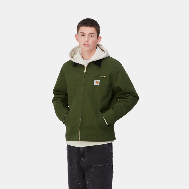 Green Men Carhartt Detroit Winter Jackets | FXA-680421