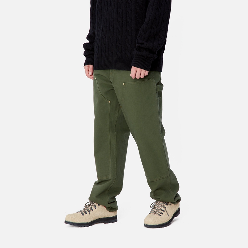 Green Men Carhartt Double Knee Pants | XMY-362570