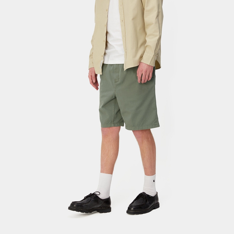 Green Men Carhartt Flint Shorts | AZS-483572