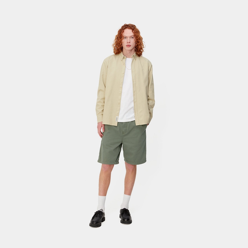 Green Men Carhartt Flint Shorts | AZS-483572