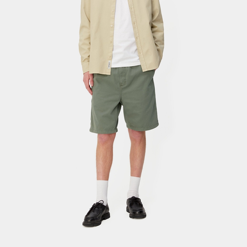 Green Men Carhartt Flint Shorts | AZS-483572