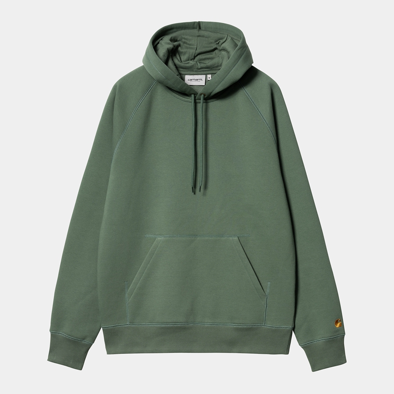 Green Men Carhartt Hooded Chase Hoodie | YFZ-952807