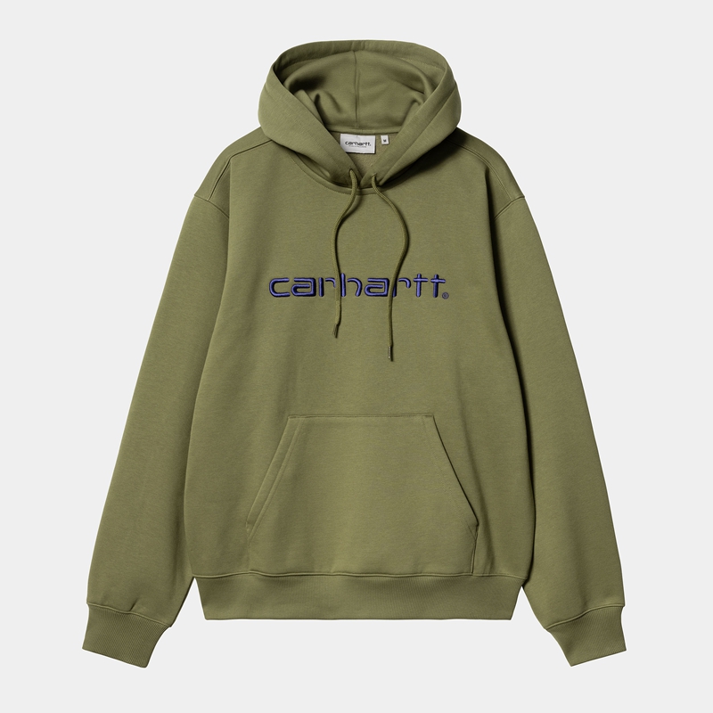 Green Men Carhartt Hooded Hoodie | RCU-573469