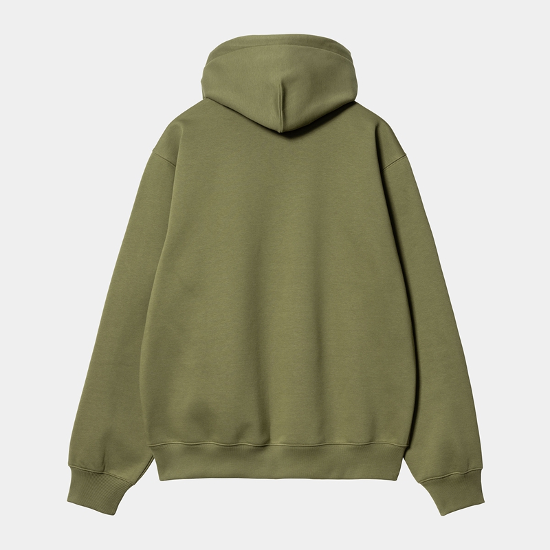 Green Men Carhartt Hooded Hoodie | RCU-573469