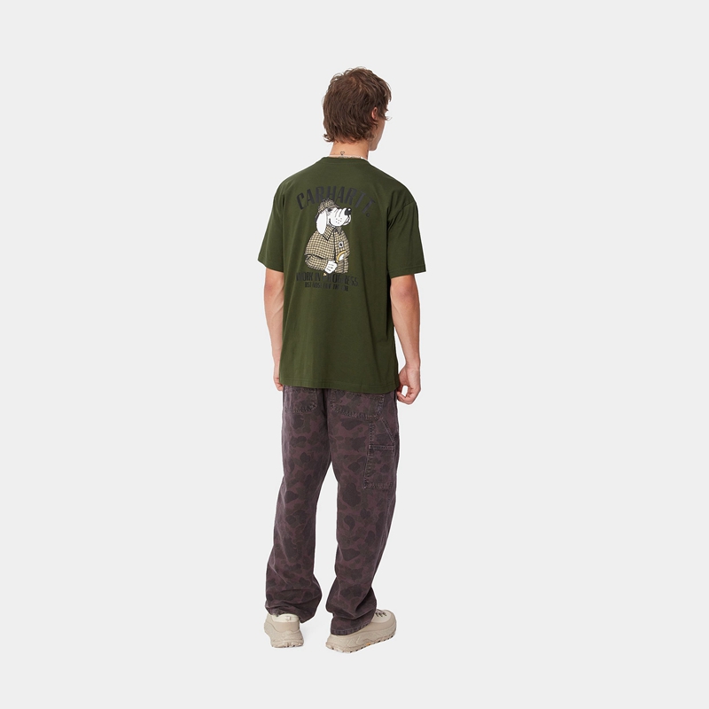 Green Men Carhartt Inspector T-Shirt | SJP-068214