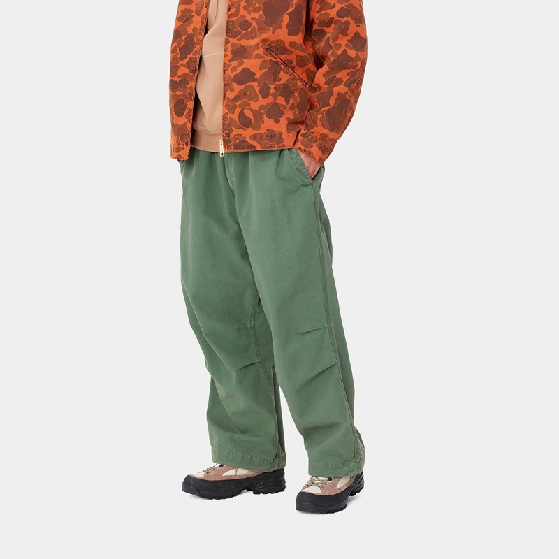 Green Men Carhartt Judd Pants | SXZ-309524