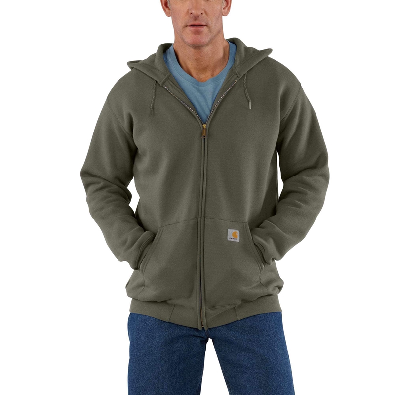 Green Men Carhartt Loose Fit Midweight Full-Zip Sweatshirt | OAK-062175