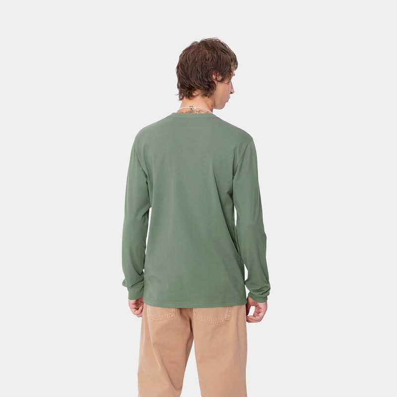 Green Men Carhartt Pocket Sweatshirt | HMF-350261