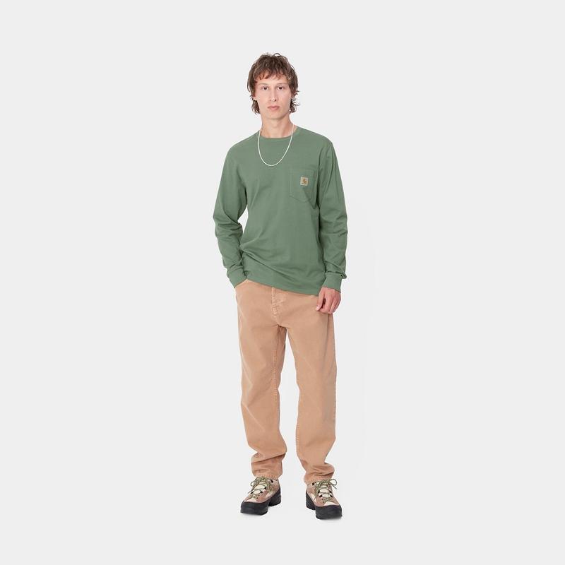 Green Men Carhartt Pocket Sweatshirt | HMF-350261