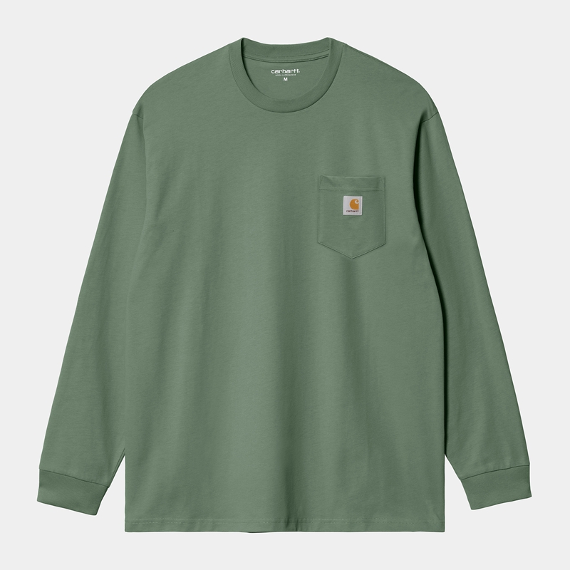 Green Men Carhartt Pocket Sweatshirt | HMF-350261