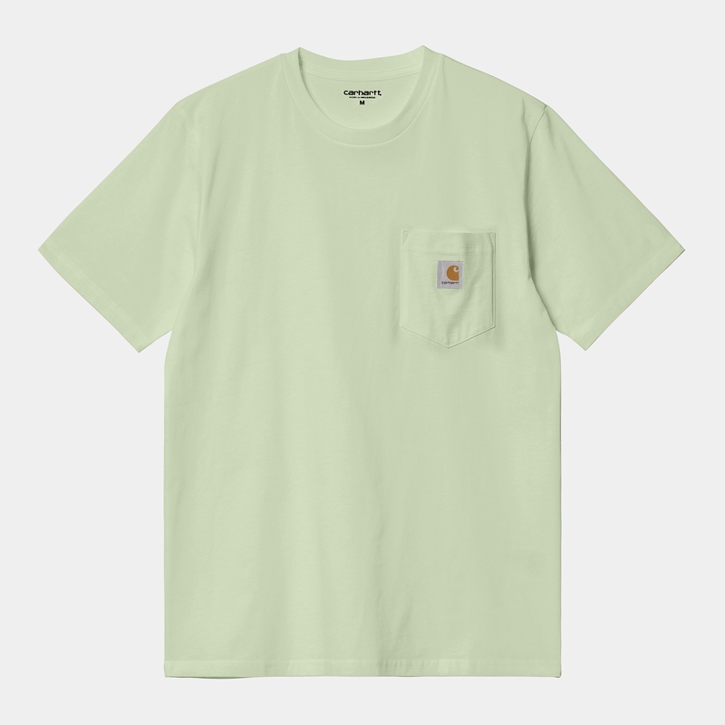 Green Men Carhartt Pocket T-Shirt | OJB-618405