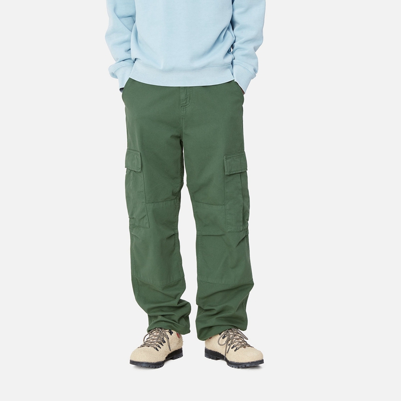 Green Men Carhartt Regular Cargo Pants | YQF-829670