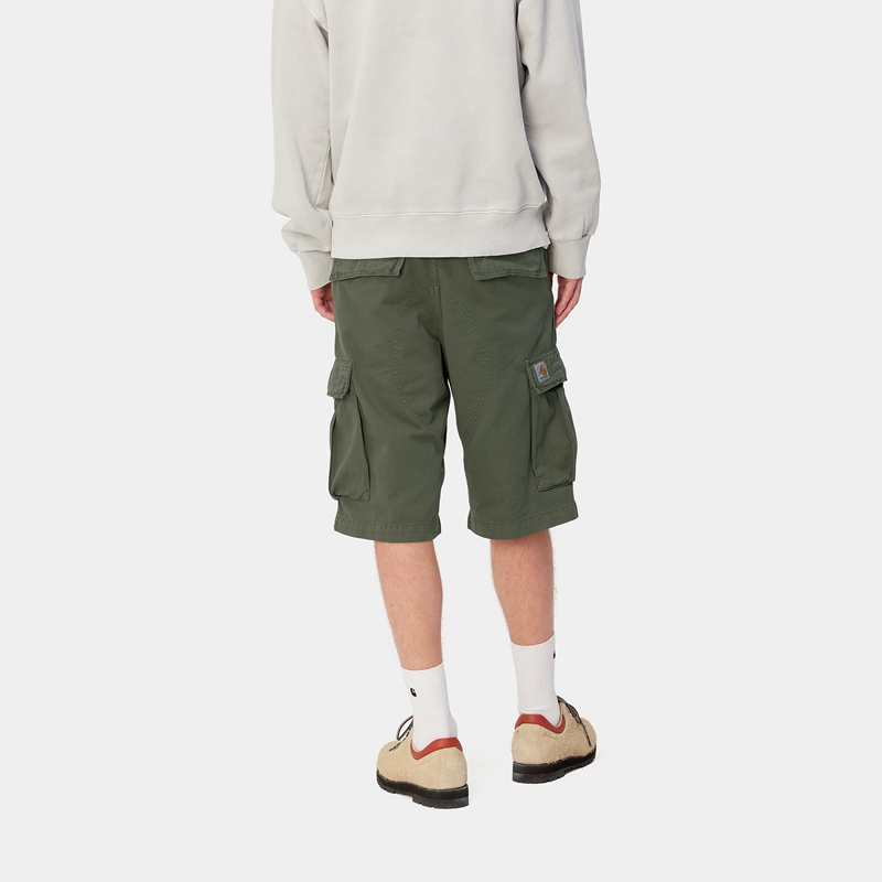 Green Men Carhartt Regular Cargo Shorts | PIL-548620