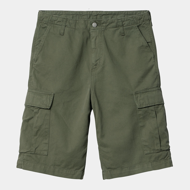 Green Men Carhartt Regular Cargo Shorts | PIL-548620