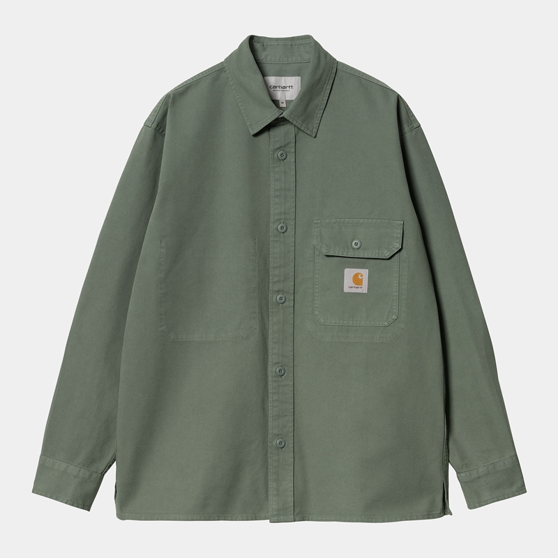 Green Men Carhartt Reno Shirt Jackets | QXG-689734