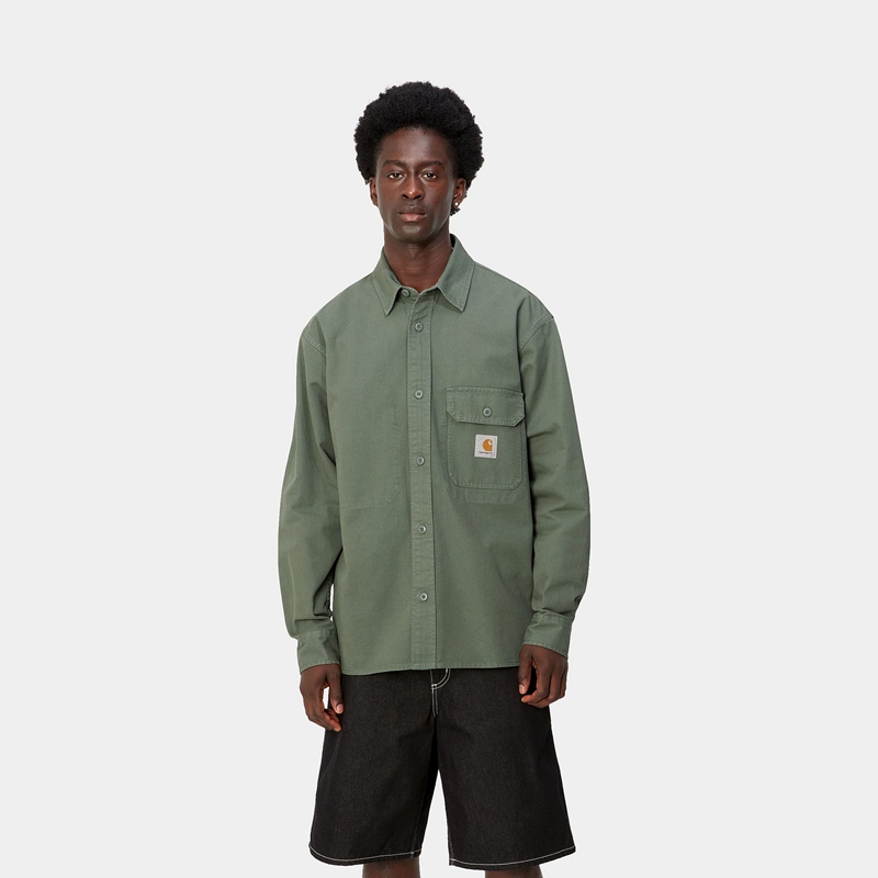 Green Men Carhartt Reno Shirt Jackets | QXG-689734