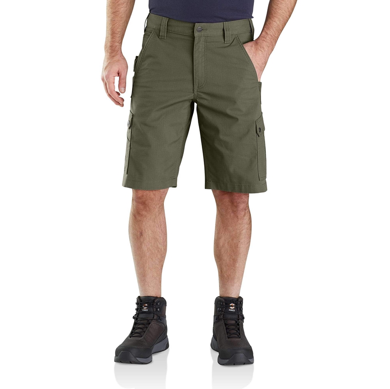 Green Men Carhartt Rugged Flex® Relaxed Fit Ripstop Cargo Work Shorts | GBS-327614