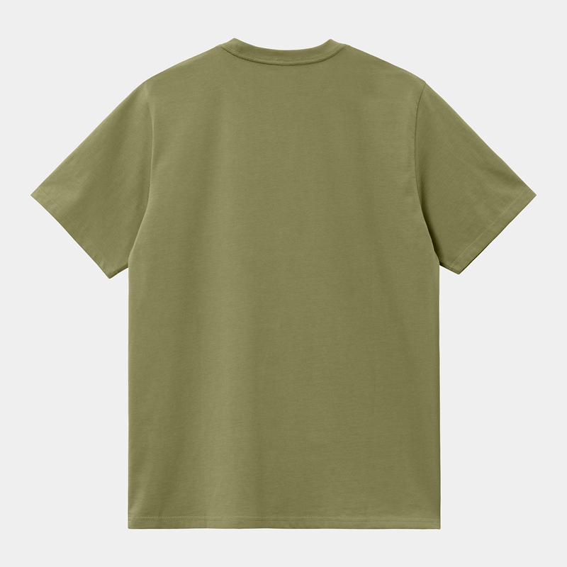 Green Men Carhartt Script T-Shirt | DRK-712465