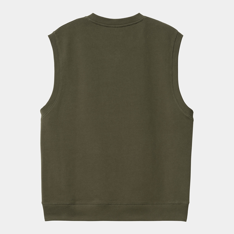 Green Men Carhartt Script V-Neck Vest | ZDC-132780