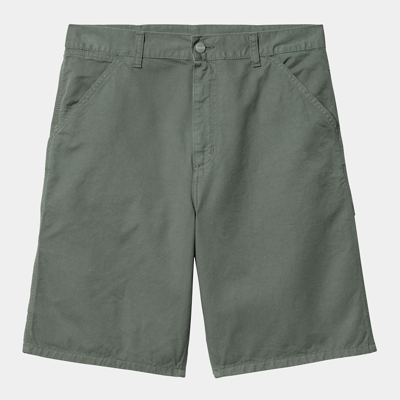 Green Men Carhartt Single Knee Shorts | TZH-684029