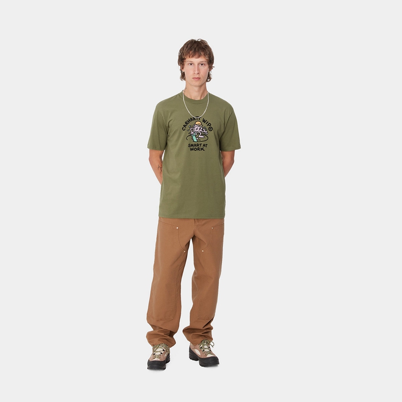 Green Men Carhartt Smart T-Shirt | WUE-580347