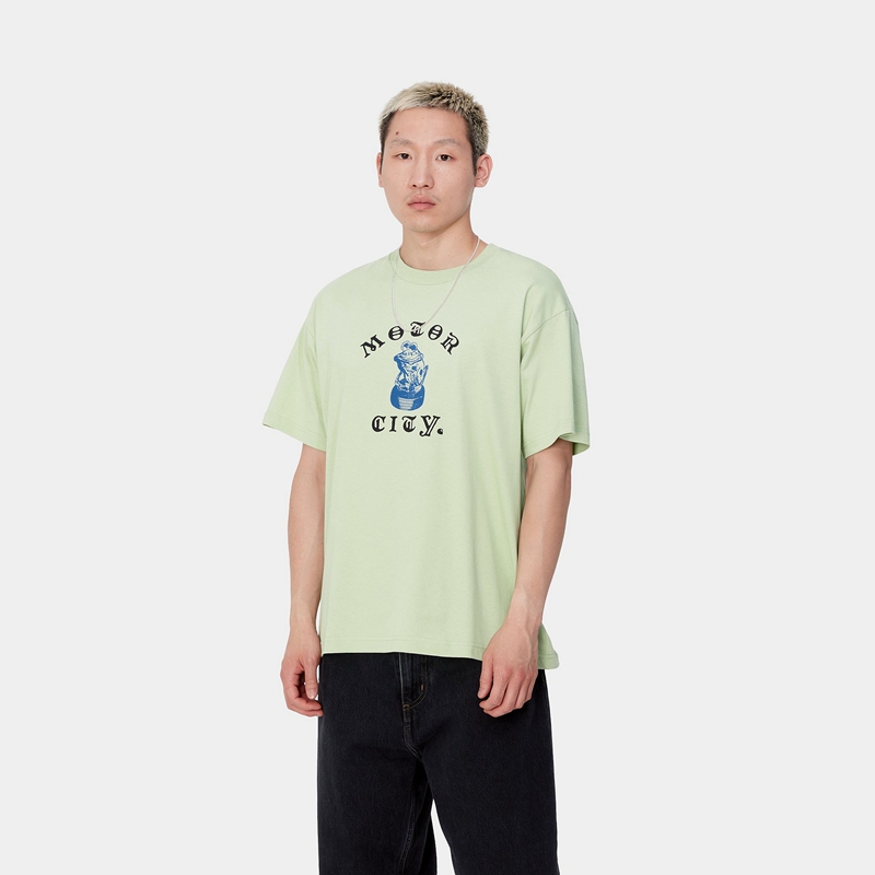 Green Men Carhartt Tyre T-Shirt | SHP-795208