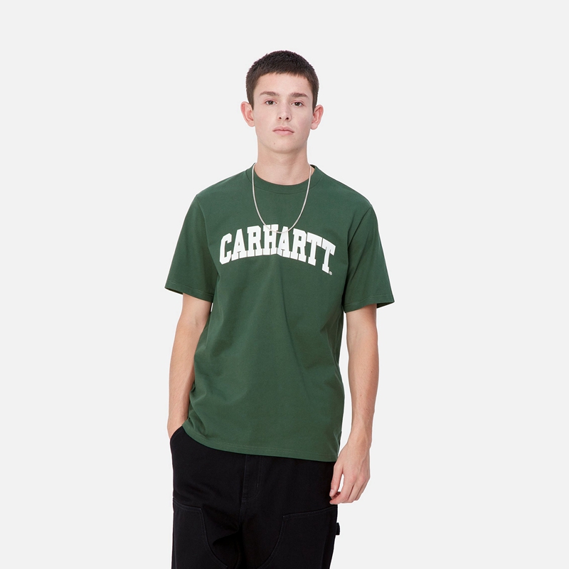 Green Men Carhartt University T-Shirt | EDP-650971