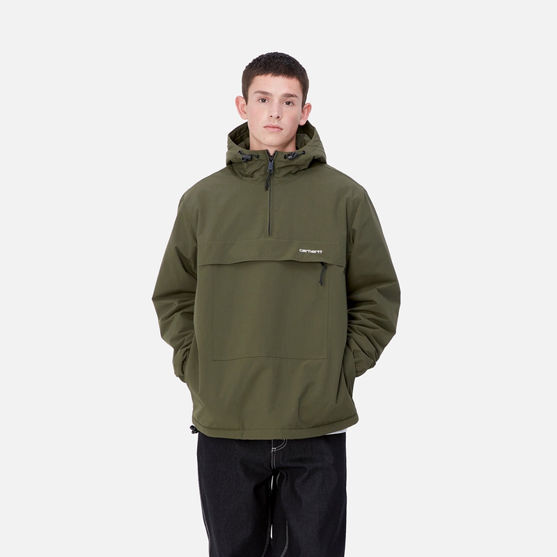 Green Men Carhartt Windbreaker Pullover | DEW-632958