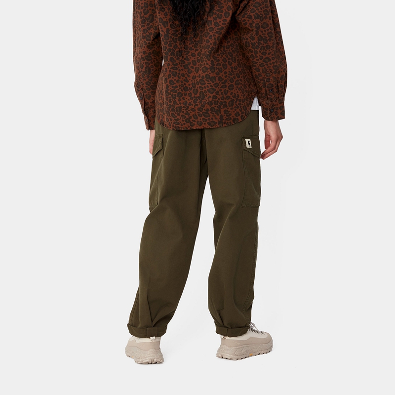 Green Women Carhartt Collins Pants | IPR-861532