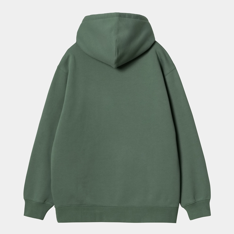 Green Women Carhartt Hooded Sweatshirt | OPL-158942