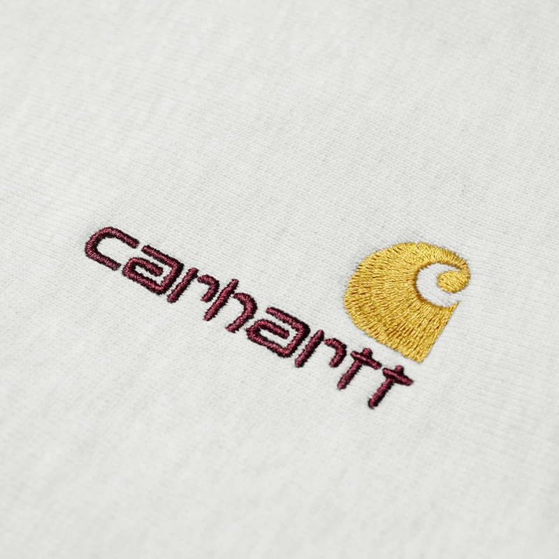 Grey Men Carhartt American Script Sweatshirt | OIK-286341