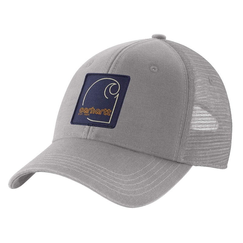 Grey Men Carhartt Canvas Mesh-Back Outlast Patch Hats | KVU-762058