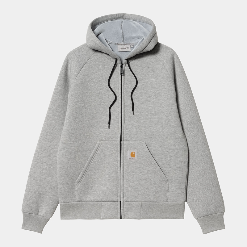 Grey Men Carhartt Car-Lux Hooded Jackets | PLZ-429375