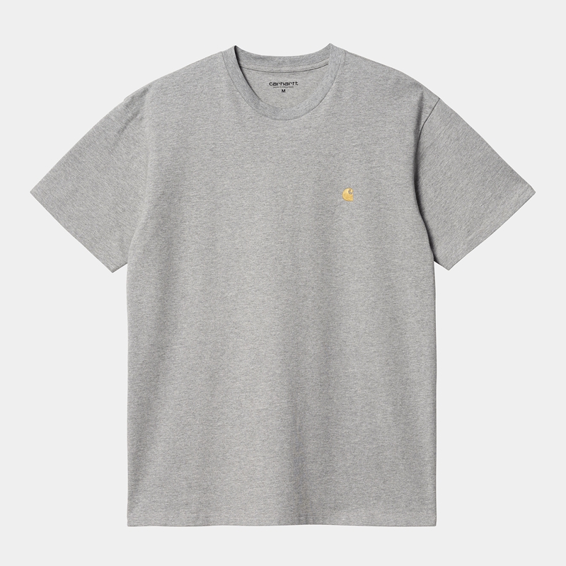 Grey Men Carhartt Chase T-Shirt | FIS-604931