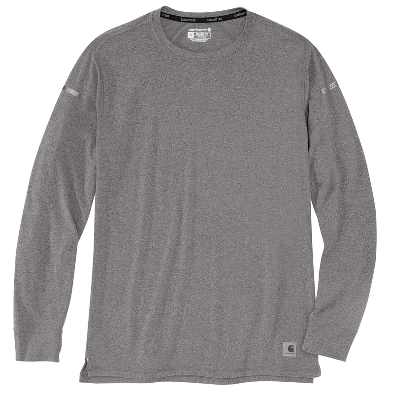 Grey Men Carhartt Force® Long-Sleeve Midweight T-Shirt | IMT-981520