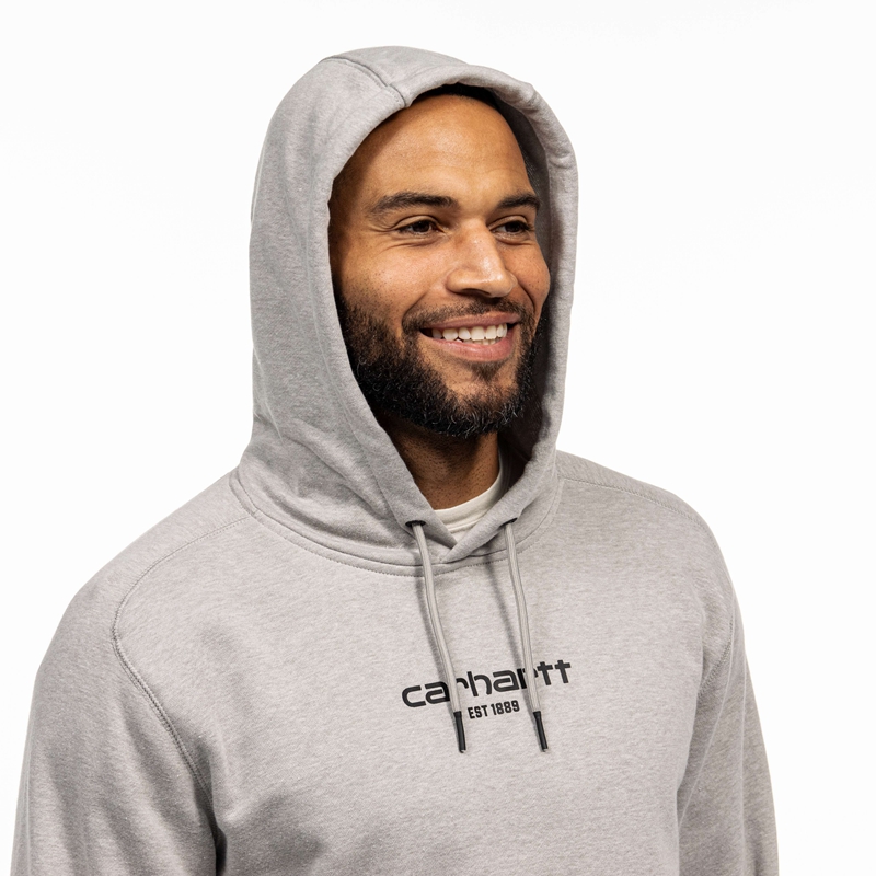 Grey Men Carhartt Force® Relaxed Fit Lightweight LogoGraphic Sweatshirt | ZNB-205837