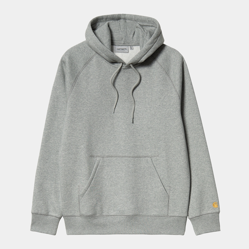 Grey Men Carhartt Hooded Chase Hoodie | BPT-639750