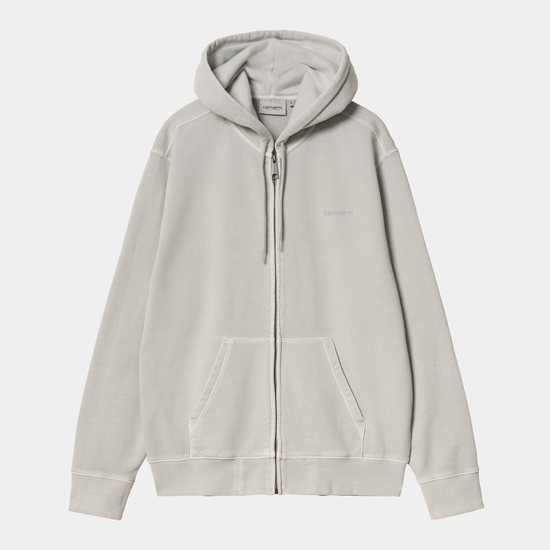 Grey Men Carhartt Hooded Duster Script Jackets | YHP-487396