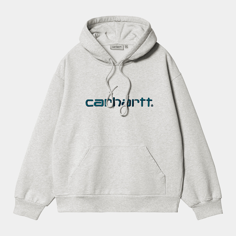 Grey Men Carhartt Hooded Hoodie | JUH-682054