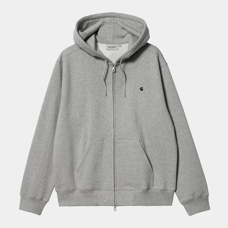 Grey Men Carhartt Hooded Madison Jackets | HFA-473502