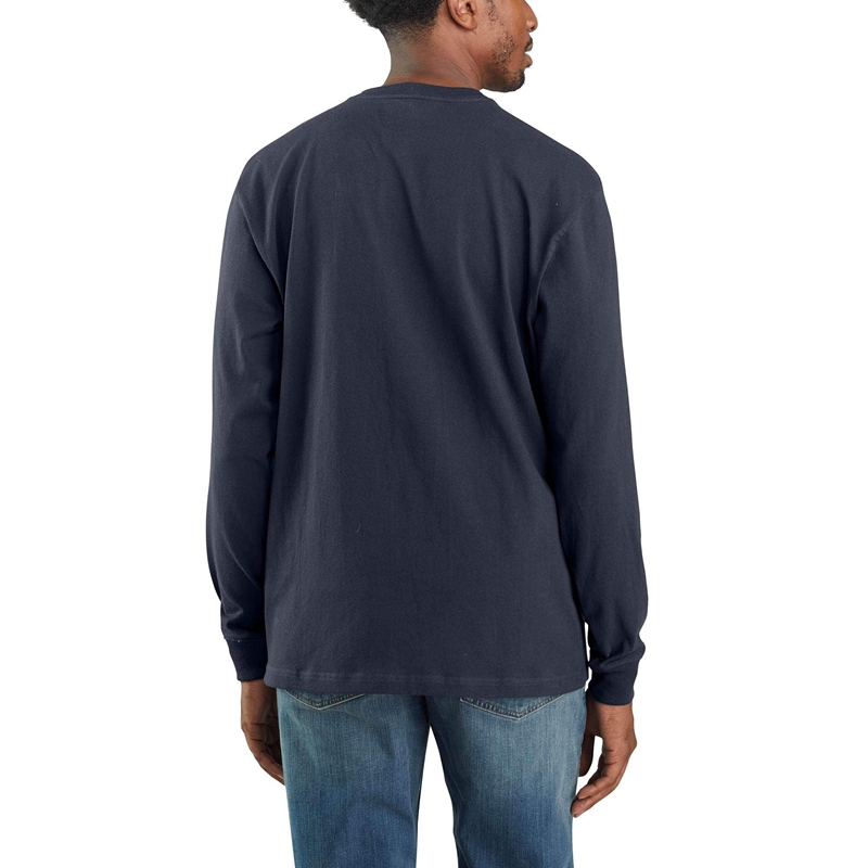 Grey Men Carhartt Loose Fit Heavyweight Long-Sleeve Logo Sleeve Graphic Sweatshirt | OZP-149823