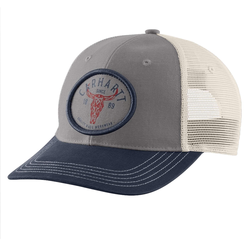 Grey Men Carhartt Montana Canvas Mesh-Back Longhorn Patch Hats | TMW-465108