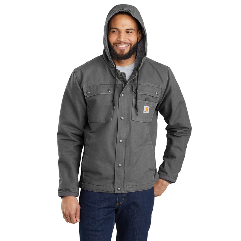 Grey Men Carhartt Sherpa-Lined Utility Jackets | ZVJ-325461