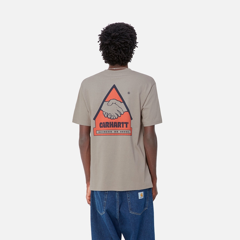 Grey Men Carhartt Trade T-Shirt | SKI-413825