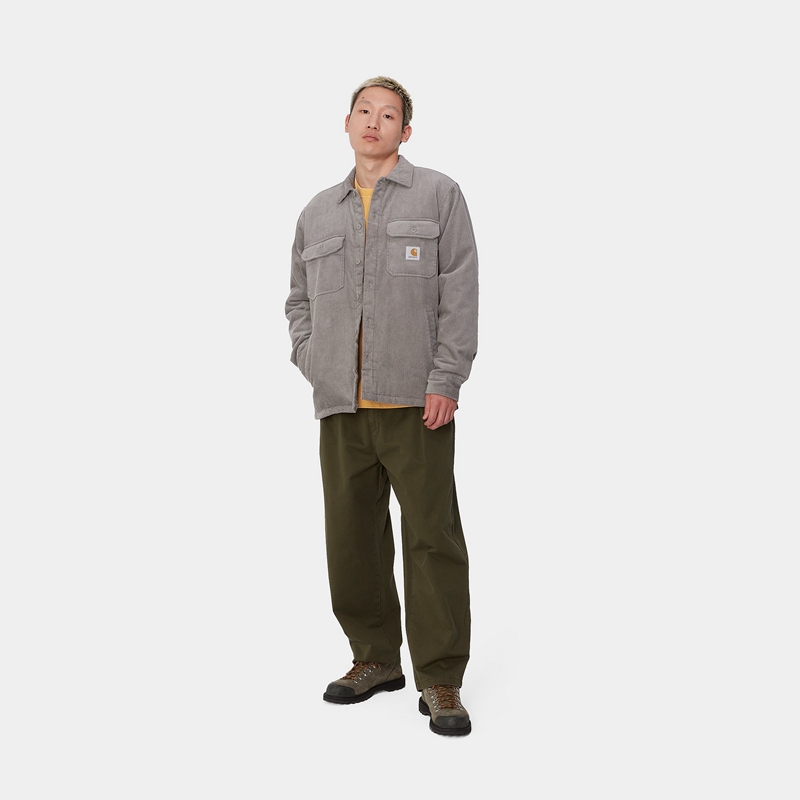 Grey Men Carhartt Whitsome Shirt Jackets | IUM-901658