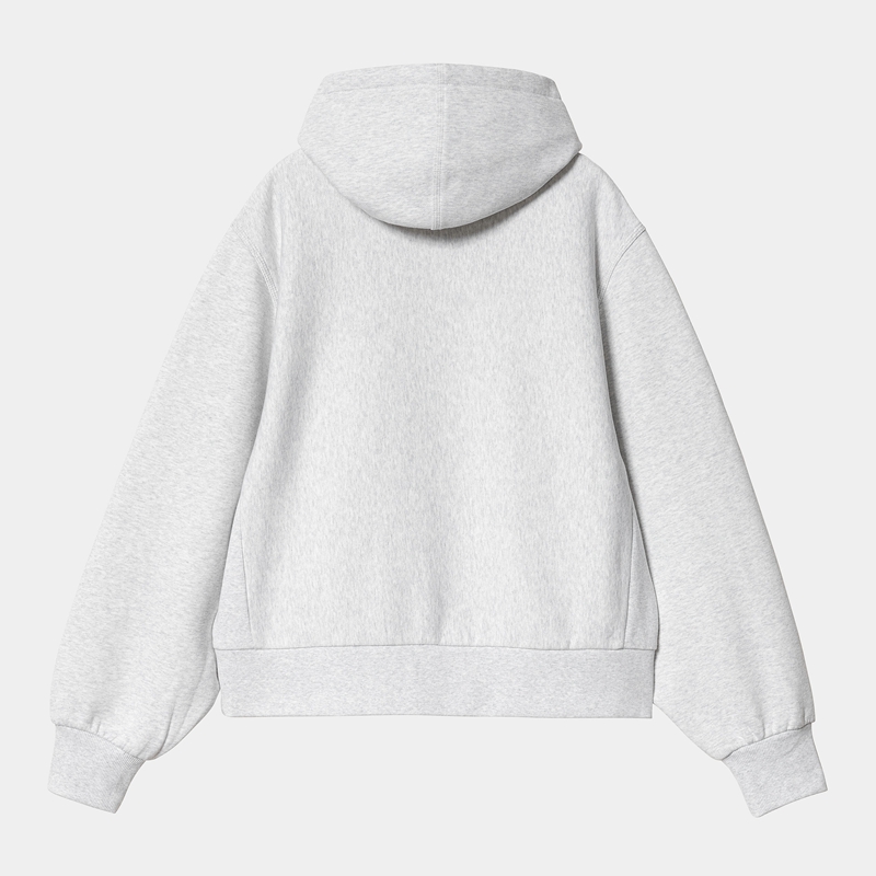 Grey Women Carhartt Hooded American Script Hoodie | YPH-394251