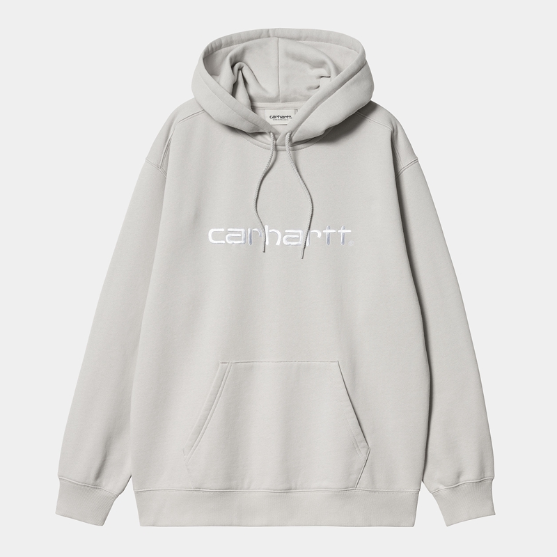 Grey Women Carhartt Hooded Hoodie | CFR-401382