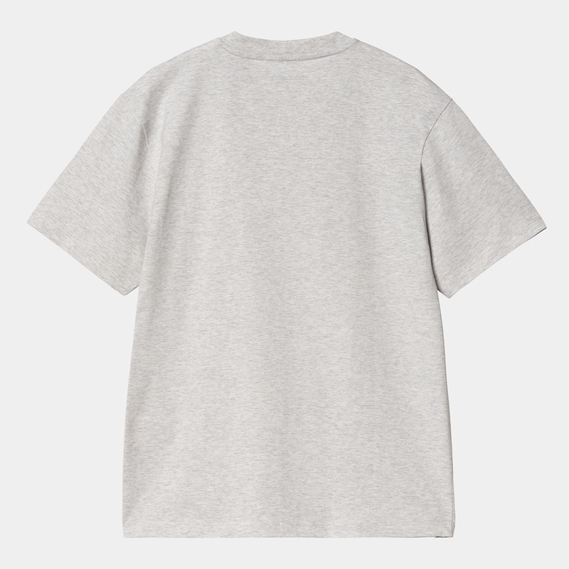 Grey Women Carhartt Script Embroidery T-Shirt | LAS-680139