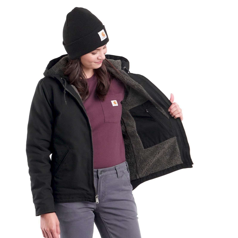 Grey Women Carhartt Sherpa Lined Jackets | PLS-501369